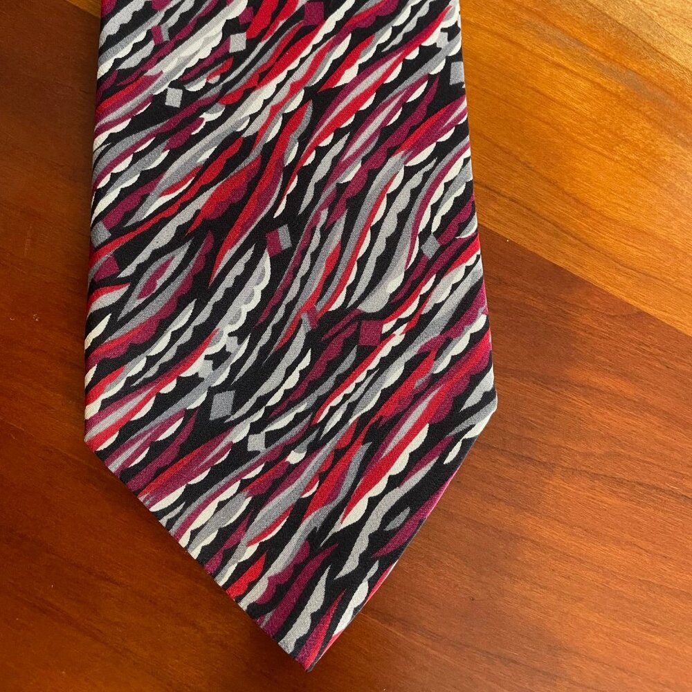 Oleg Cassini Silk Neck Tie - Multi Colored